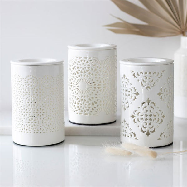 LACE CUT, CIRCLE CUT, DAMASK OUT ELECTRIC OIL BURNER